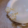 New Hollow Flower Earrings for Women Gentle Temperament Senior Sense Earring Wedding Party Jewelry Gift Wholesale