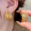 New Trend Unique Design Elegant Exquisite Retro Wrapping C Shape Stud Earrings Women Jewelry Party Gift Wholesale