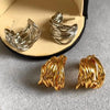New Trend Unique Design Elegant Exquisite Retro Wrapping C Shape Stud Earrings Women Jewelry Party Gift Wholesale