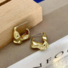 New Trend Unique Design Elegant Exquisite Retro Wrapping C Shape Stud Earrings Women Jewelry Party Gift Wholesale