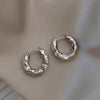 New Trend Unique Design Elegant Exquisite Retro Wrapping C Shape Stud Earrings Women Jewelry Party Gift Wholesale