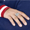 Vintage Lucky Poker Opening Rings For Women Men Playing Card Finger Stainless Steel Ring  Party Jewelry
