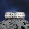 New  Freeshipping 316L Stainless Steel Odin Norse Viking Amulet Rune Ring With Blue Words Retro Jewelry Wedding Gift
