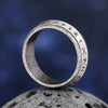 New  Freeshipping 316L Stainless Steel Odin Norse Viking Amulet Rune Ring With Blue Words Retro Jewelry Wedding Gift