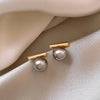 New French Elegant Tassel Bow Grey Pearl Earrings for Korean Rhinestone Earrings Jewelry Party Women's Sweet Accessories