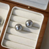 New French Elegant Tassel Bow Grey Pearl Earrings for Korean Rhinestone Earrings Jewelry Party Women's Sweet Accessories