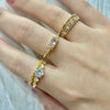 INS Gold Color Noble Trend Dainty Rings For Women Entry Lux Zircon Midi Finger Rings For Girl Anniversary Jewelry KAR229