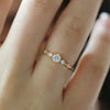 INS Gold Color Noble Trend Dainty Rings For Women Entry Lux Zircon Midi Finger Rings For Girl Anniversary Jewelry KAR229