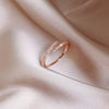 New Minimalist Thin Rings For Women Wedding Brilliant Cubic Zircon High Quality Versatile Female Finger Ring Jewelry