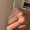New Minimalist Thin Rings For Women Wedding Brilliant Cubic Zircon High Quality Versatile Female Finger Ring Jewelry