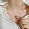 New Moonstone Neon Love Necklaces Women Light Luxury Senior Design Sense Temperament Simple Necklace Party Jewelry Gift