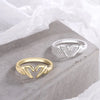 Romantic Love Hand with Heart Shaped Ring Creative Couple Silver Color Adjustable Open Rings Personality Party Jewelry Gift