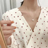 Shiny Butterfly Necklace Ladies Exquisite Double Layer Clavicle Chain Necklace Jewelry for Ladies Gift