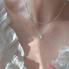 Shiny Butterfly Necklace Ladies Exquisite Double Layer Clavicle Chain Necklace Jewelry for Ladies Gift