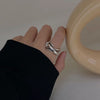 Silver Color Ring for Women  Creative Irregular Metal Geometric Creative Open Rings Party Temperament Jewelry Gift