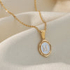 Style Initial Enamel A-Z Letter Golden Drip Oil Technology Necklace For Women Exquisite Pendant Banquet  Jewelry Gift