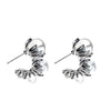 New Trend Silver Color Plated Transparent Round Balls Stud Earrings For Women Korean Earring For Girl Jewelry Wholesale