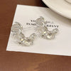 New Trend Silver Color Plated Transparent Round Balls Stud Earrings For Women Korean Earring For Girl Jewelry Wholesale
