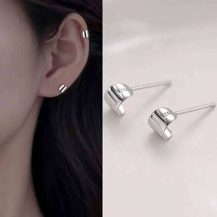 New Trend Silver Color Plated Transparent Round Balls Stud Earrings For Women Korean Earring For Girl Jewelry Wholesale