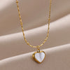 Trend Stainless Steel Double Layer Bead Annulation Pendant Necklace For Women Stacked Choker Party Gift  Jewelry