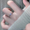 New Trendy Elegant Pink Zircon Rings for Women Engagement Design Opening Love Heart Chain Rings Female Wedding Jewelry