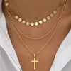 Vintage Crystal Geometry Star Moon Lock Necklace For Women 2020 Boho Multi-level Pendants Necklaces Chokers Jewelry Gift