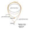 Women  Gold Color 3 Layers Chain Necklace Hollow Out Triangle Long Pendant Necklaces Jewelry Jewelry Gift