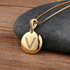 Nidin   Women Girls Initial Letter Necklace 26 A-Z Charm Neck Pendants Copper CZ Jewelry Personal Gifts