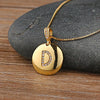 Nidin   Women Girls Initial Letter Necklace 26 A-Z Charm Neck Pendants Copper CZ Jewelry Personal Gifts