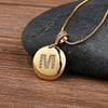 Nidin   Women Girls Initial Letter Necklace 26 A-Z Charm Neck Pendants Copper CZ Jewelry Personal Gifts