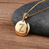 Nidin   Women Girls Initial Letter Necklace 26 A-Z Charm Neck Pendants Copper CZ Jewelry Personal Gifts