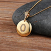 Nidin   Women Girls Initial Letter Necklace 26 A-Z Charm Neck Pendants Copper CZ Jewelry Personal Gifts