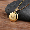 Nidin   Women Girls Initial Letter Necklace 26 A-Z Charm Neck Pendants Copper CZ Jewelry Personal Gifts
