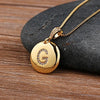 Nidin   Women Girls Initial Letter Necklace 26 A-Z Charm Neck Pendants Copper CZ Jewelry Personal Gifts