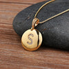 Nidin   Women Girls Initial Letter Necklace 26 A-Z Charm Neck Pendants Copper CZ Jewelry Personal Gifts