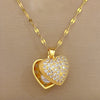 OIMG 316L Stainless Steel Gold Plated Temperament Shy Pearl Pendant Neckalce For Women Girls Wedding Party Jewelry