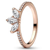 Original Rose Gold Sparkling Herbarium Cluster Timeless Wish Half Ring Fit 925 Sterling Silver Ring Europe Gift Jewelry
