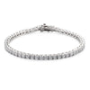 PANSYSEN 100% 925 Sterling Silver 3MM Simulated Moissanite Diamond Gemstone Women Charm Bracelets Wedding Fine Jewelry