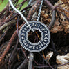 Pagan Elder Futhark Runes Vintage Jewelry Runic Vegvisir Compass Pendant Viking Necklace Men Women Norse Amulet Talisman Jewerly