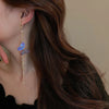 Pearl Crystal Butterfly Tassel French Design Super Fairy Earrings For Women Korean Earring Birthday Party Jewelry Gifts