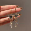 Pearl Crystal Butterfly Tassel French Design Super Fairy Earrings For Women Korean Earring Birthday Party Jewelry Gifts