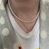 Pearl Necklace Men Simple Handmade Strand Bead Necklace   Trendy Men Jewelry for Women Girls Wedding Banquet Necklaces