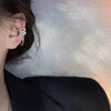Personality Rhinestone Snake Shaped Clip Earrings for Women Sparkling Zircon Animal Without Piercing Ear Cuff Party Jewelry Gift