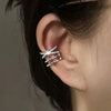 Personality Rhinestone Snake Shaped Clip Earrings for Women Sparkling Zircon Animal Without Piercing Ear Cuff Party Jewelry Gift