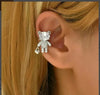 Personality Rhinestone Snake Shaped Clip Earrings for Women Sparkling Zircon Animal Without Piercing Ear Cuff Party Jewelry Gift