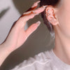 Personality Rhinestone Snake Shaped Clip Earrings for Women Sparkling Zircon Animal Without Piercing Ear Cuff Party Jewelry Gift