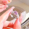 Pink Love Heart Rings for Women Opening Personality Thorn Finger Ring  Sweet Girls Jewelry Wedding Party Accessories 2023