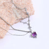 Pink Purple Zircon Star Heart Necklace Y2K Irregular Love Crystal Heart Choker Egirl Collar Necklaces Women Jewelry Accessories