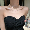 Popular Sparkling Necklace For Women Clavicle Chain Choker Silver Color  Jewelry Wedding Party Birthday Gift