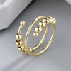 Punk Anxiety Rings For Women Men Spiral Fidget Beads Ring  Trend Jewelry Rotate Freely Anti Stress Stainless Steel Ring Gift